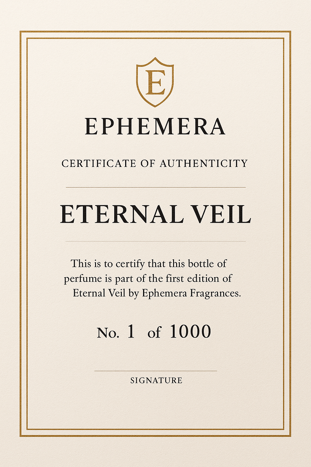 Eternal Veil – 1st Edition (Limited to 1000 Bottles) | Pre-Order Now